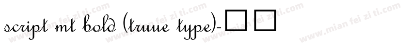 script mt bold (truue type)字体转换